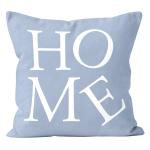 Poszewka z napisem HOME 45X45 CM Niebieski