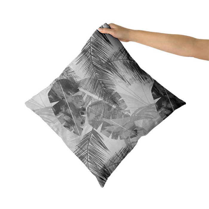 Poszewka dekoracyjna Szare liście bananowca 40x40