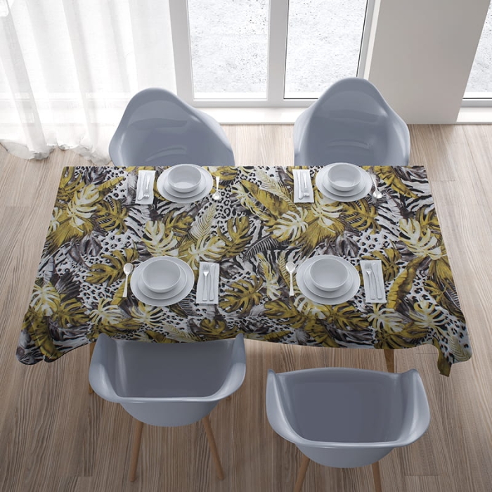 Obrus Dekoracyjny Pantera 110x160 cm zółty/brąz