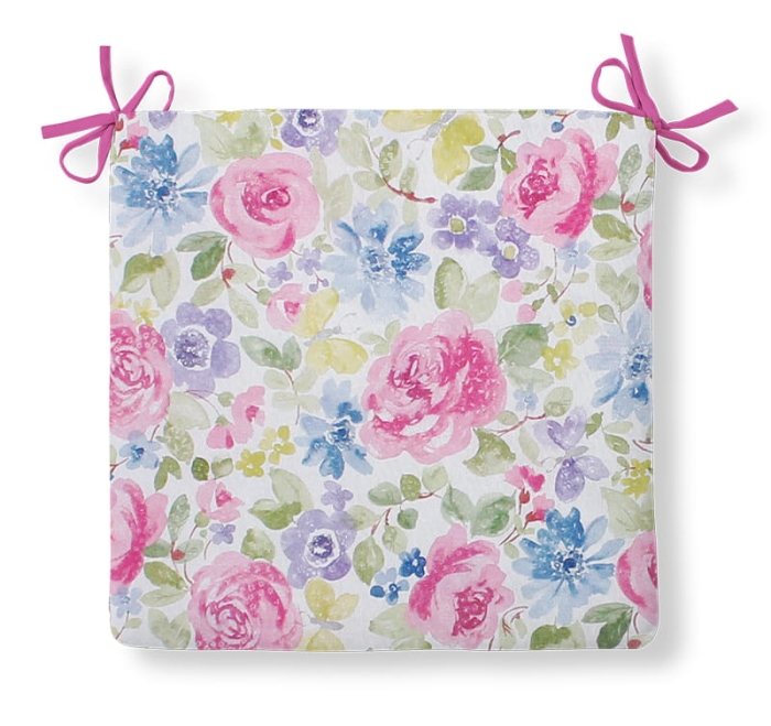 Poduszka na krzesło MIA Joana Kwiaty Róż 40x40x2