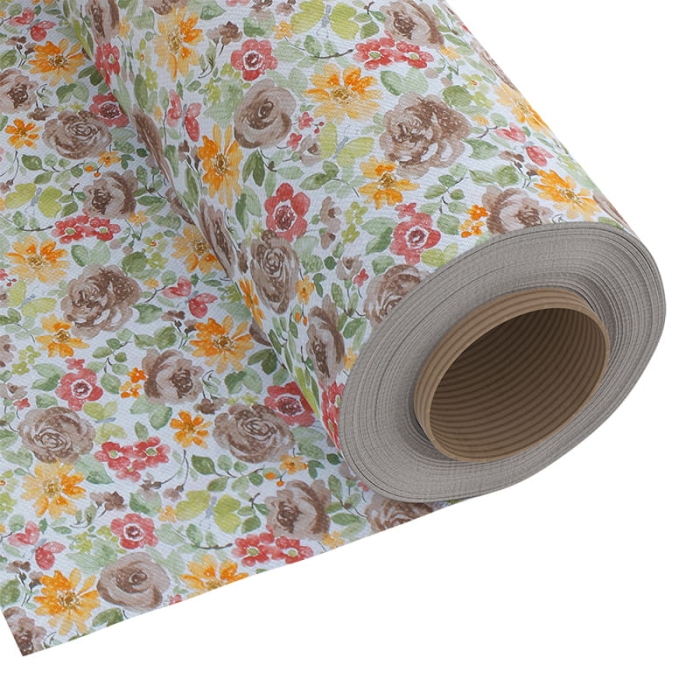 Tkanina Dekoracyjna Joana Kwiaty Pomarańcz 280 cm