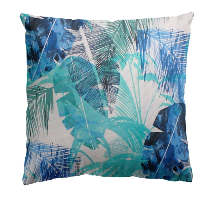 Poduszka CLEO Liście bananowca nieb. 45x45cm.