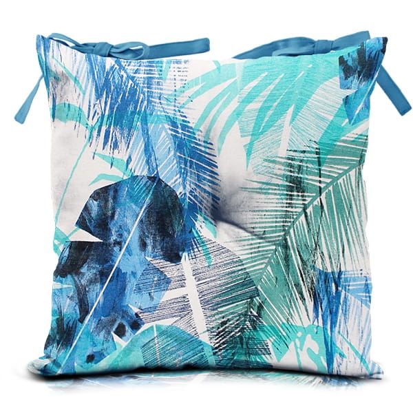 Poduszka SILLA Liście bananowca nieb. 40x40cm.