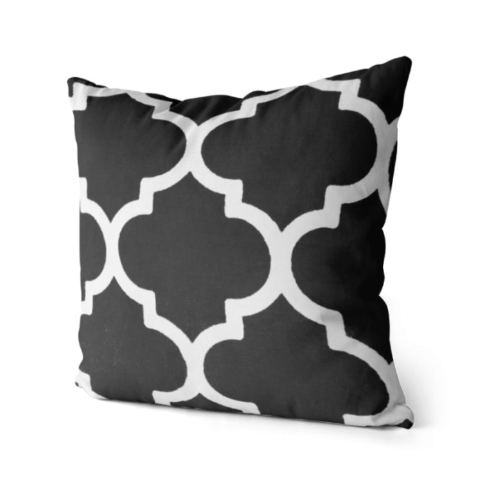 Poduszka mikroflanela Novia 40x40 Czarny+Biały