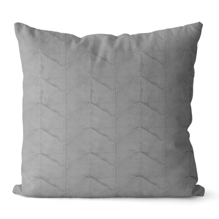 Poszewka pikowana BENITA 40x40 cm Jasny Szary