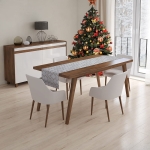 Bieżnik dekoracyjny Białe Bombki 40x200 cm