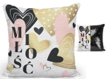 Poduszka LOVE cekiny 40x40 cm Miłość czarna