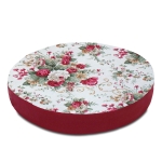 Poduszka na krzesło SISI okrągła Blumen Bordo