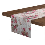 Bieżnik na stół BLUMEN bordo kwiaty 40x220 cm