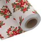 Tkanina Świąteczna Stroik Krem/Złoto 280 cm