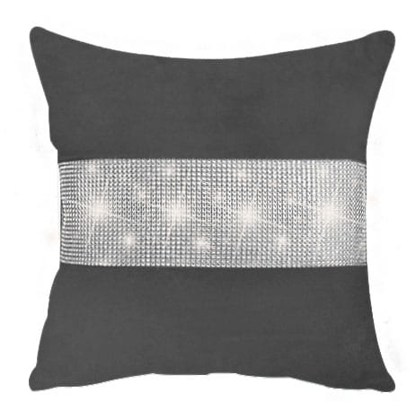Poduszka CLARE GRAFIT cyrkonia 11 cm 40x40  cm