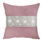 Poduszka CLARE Velvet Cyrkonie 11 cm 40x40 cm Róż