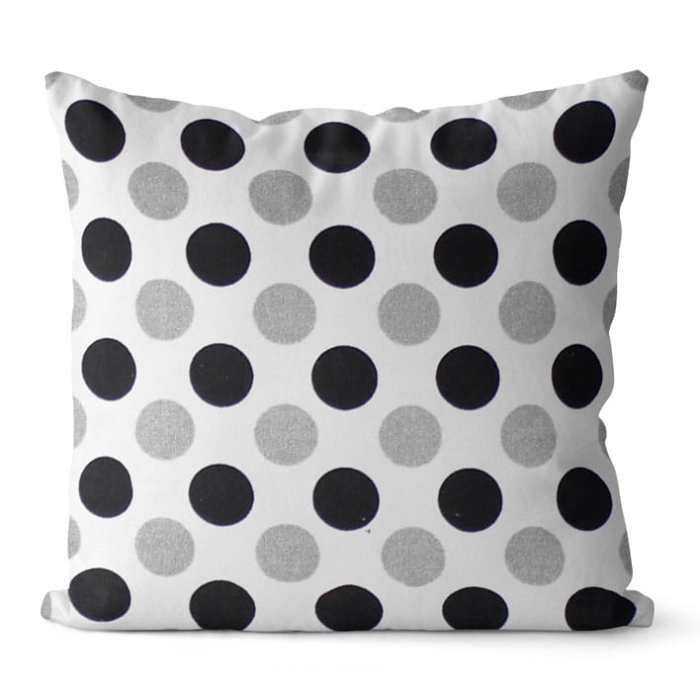 Poszewka Brilliant Kropki Czar-srebr. 40x40