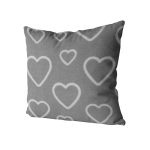 Poszewka Sweetheart serca 40x40cm Szary Grey