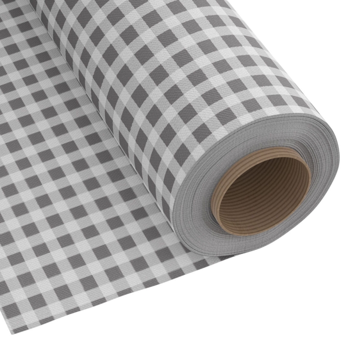 Tkanina Dekoracyjna Happy Kratka 280 cm Szary Biał