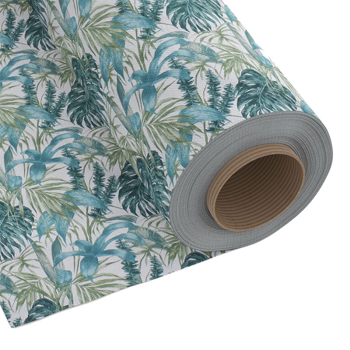 Tkanina Dekoracyjna Botanic Green Liście 280cm