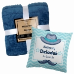 Zestaw 2 cz. koc Nappa + Poduszka Dla Dziadka