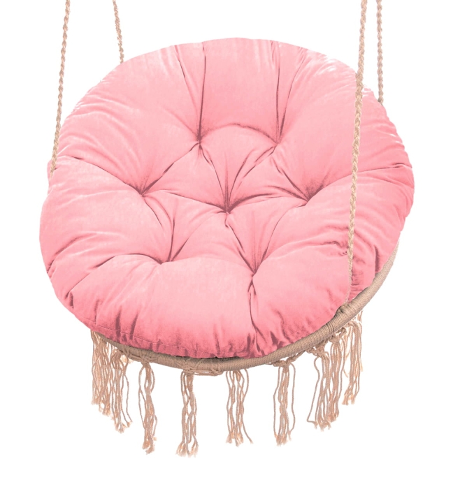 Poduszka na bocianie gniazdo śr 95 cm VELVET RÓŻ