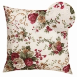 Poduszka CLEO wodoodporna BLUMEN BORDO/BEŻ 45x45