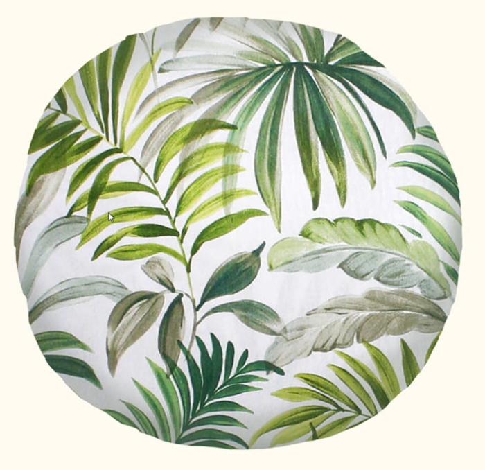 Poduszka Round Okrągła Fenix Liście Zielony 50 cm