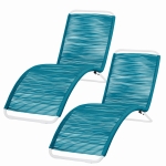 Zestaw 2x Leżak ogrodowy ACAPULCO Turkus