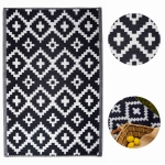Dywan zewnętrzny PERSA BLACK 90x150 cm Czarny geo