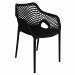 Krzesło ażurowe Cherie Black Czarny 54x62x81,5