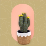 Stoper do drzwi tekstylny CACTUS Kaktus C.zieleń