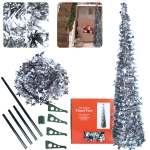 Choinka gotowa w 2 min Shiny 33x150 cm Srebrny