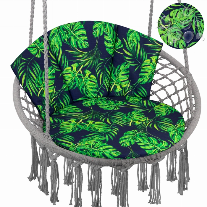 Poduszka LUNA BIZU 60x100 cm Monstera Granat