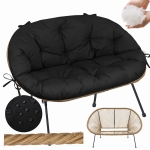 Sofa + poduszka ACAPULCO Natural Oxford Czarny