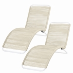 Zestaw 2x Leżak ogrodowy ACAPULCO  Biały