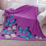 KOC BUTTERFLY 130X160CM 3D MOTYLE FIOLET