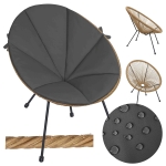 Fotel + poduszka ACAPULCO Natural Oxford Grafit W