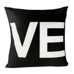 Poszewka Amour LOVE 40x40 "VE" kolor czarny