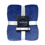 Koc SERGIO wytłaczany mikroflanela 150x200 Granat