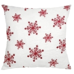 Poszewka świąteczna NIEVE 40x40 cm BIAŁY  Czerwony