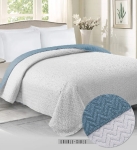 Narzuta pikowana Merino Krem/Niebieski 220x240 cm
