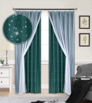 Zasłona 2w1 DANDELION 145x250 cm Zielony