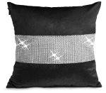 Poszewka CLARE Velvet Cyrkonie 11 cm 40x40 Grafit