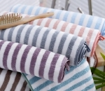 Ręcznik PURE STRIPES pasy 35x75 cm Niebieski