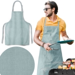 Fartuch kuchenny FLAX LEN 65x75 cm Turkus