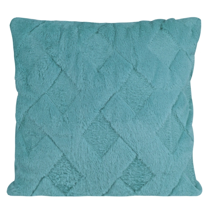 Poszewka ALISA Eco Futro 40x40 cm Niebieski turkus