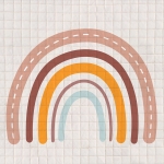 Mata pikowana / Dywan BON BON 100x100 RAINBOW