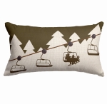 Poszewka VELVET INVERNO WINTER Narty Choinki 30x50