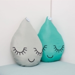 Poduszka kształt Kropelka Drop 40x35 cm Szary