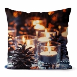 Poszewka Świąteczna LED 45X45 cm Świece