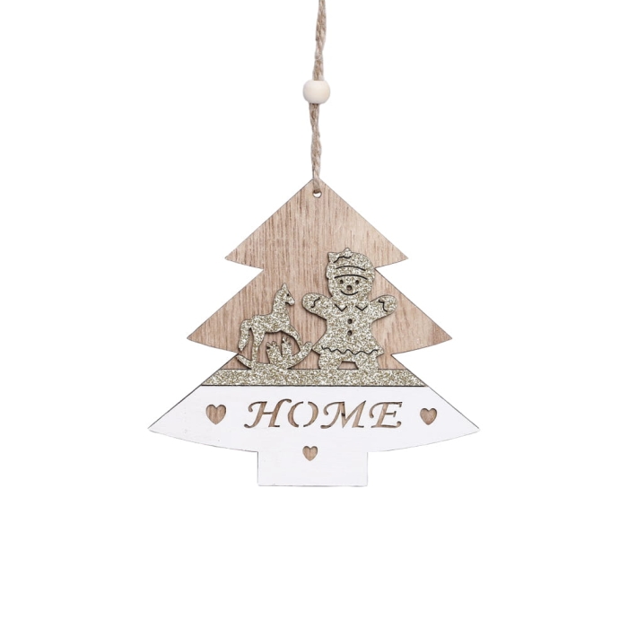 Drewniana ozdoba świąteczna - zawieszka Choinka