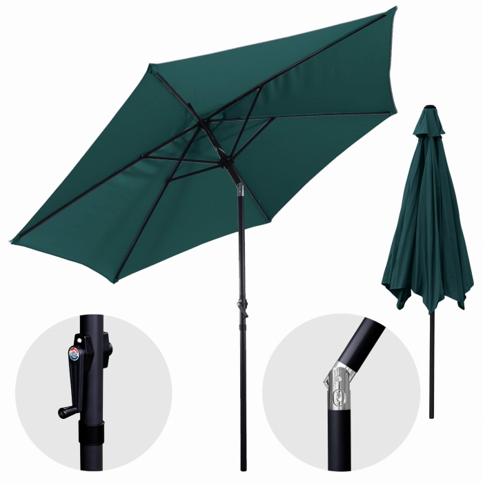 Parasol ogrodowy Tropea 300 x 245 cm Ciemna Zieleń
