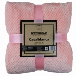 Koc Casablanca mikroflanela 150x200 cm Róż